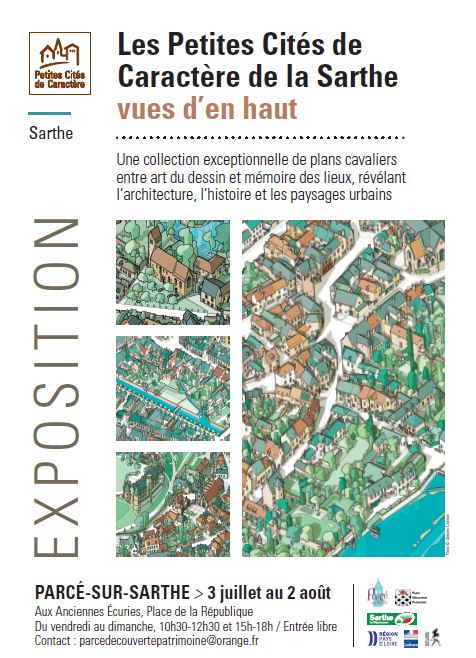 exposition les plans cavaliers des petites cités de caractère